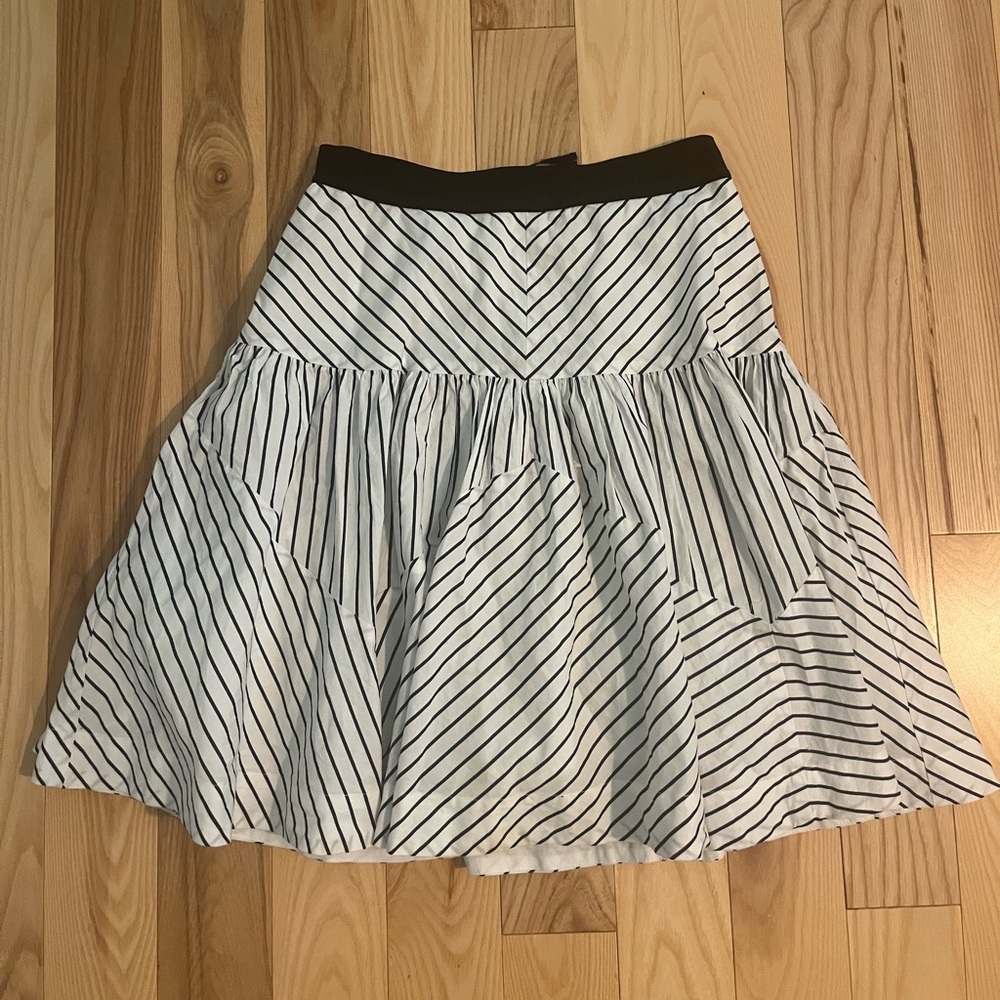 Anthropologie White & Black Skirt
